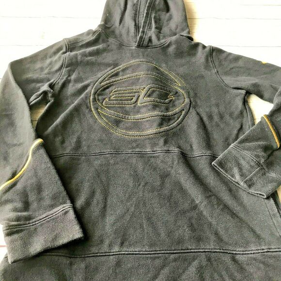 Under Armour Boys Sweatshirt Hoodie Kangaroo Pocket Loose Fit Casual Sz L - Picture 1 of 8